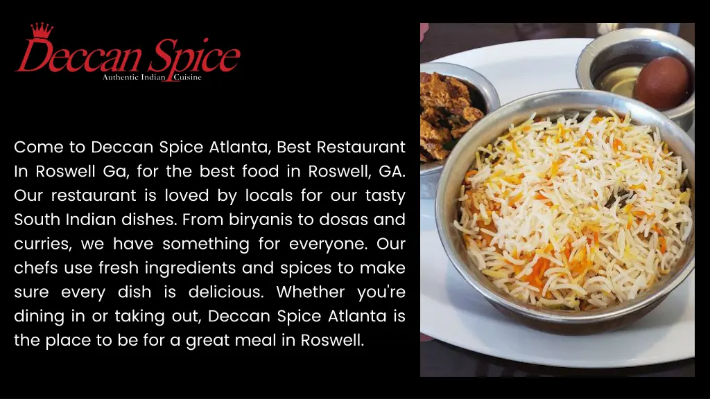 come to deccan spice atlanta best restaurant