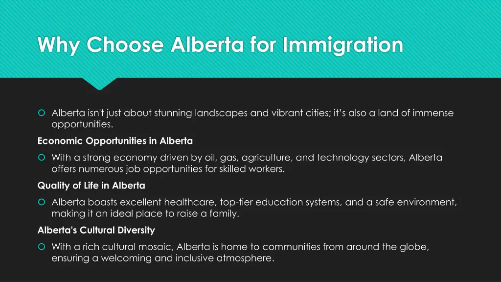 why choose alberta for immigration
