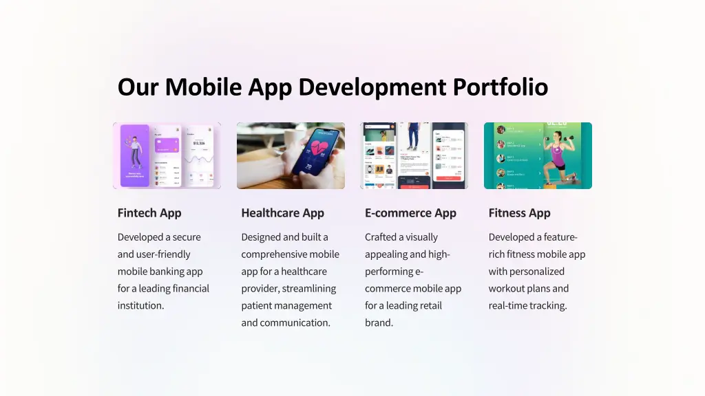 our mobile app development portfolio