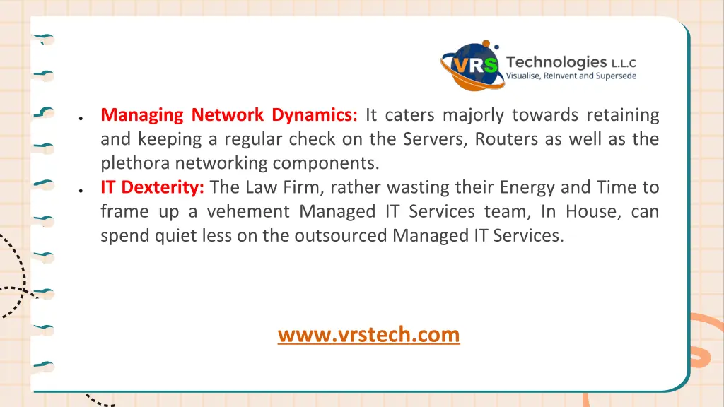 managing network dynamics it caters majorly
