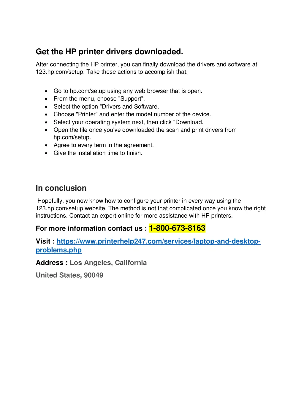 get the hp printer drivers downloaded