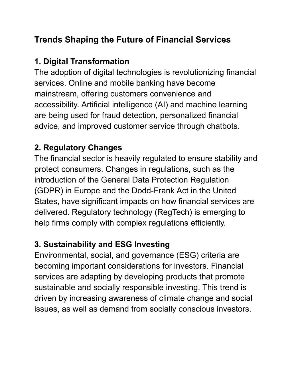 trends shaping the future of financial services