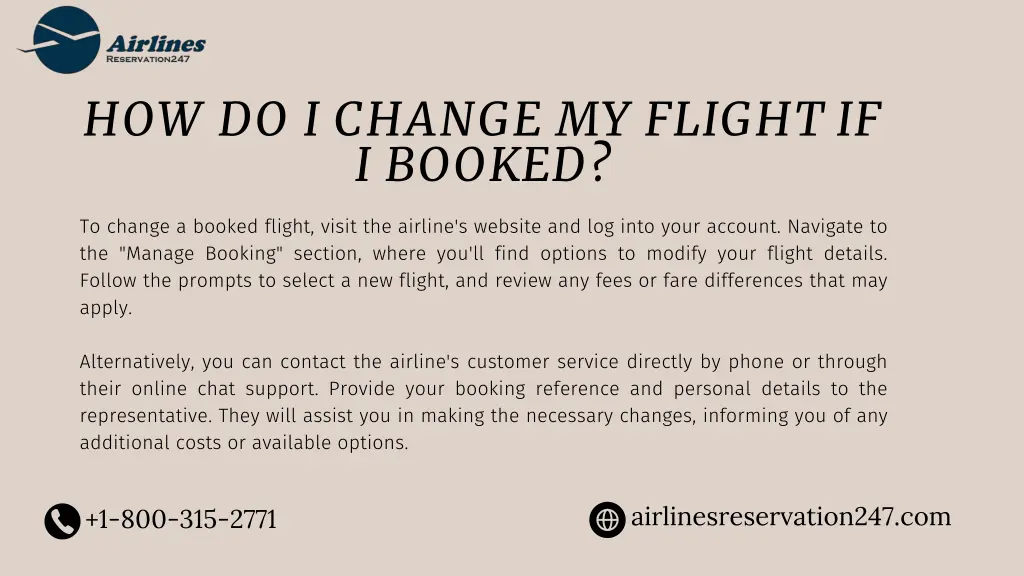 how do i change my flight if i booked