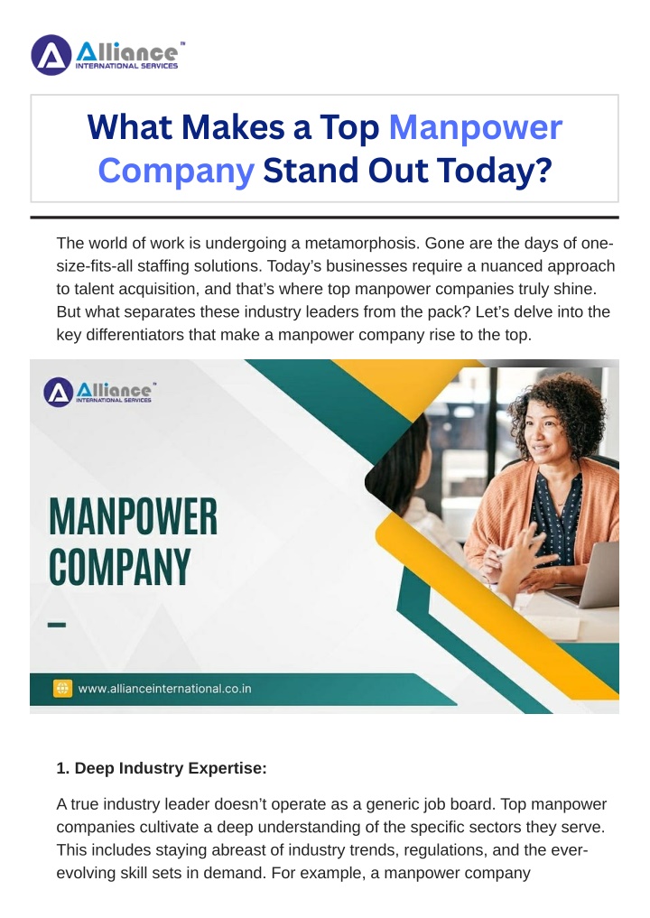 what makes a top manpower company stand out today