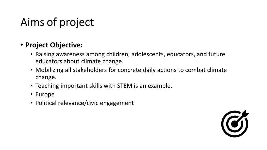 aims of project aims of project