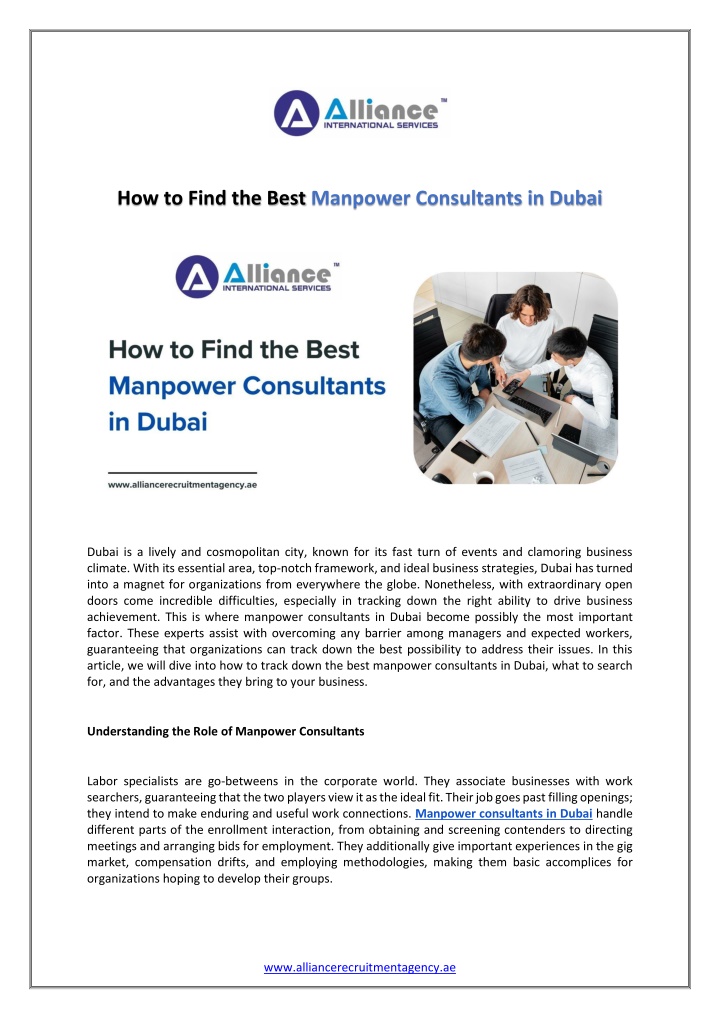 how to find the best manpower consultants in dubai