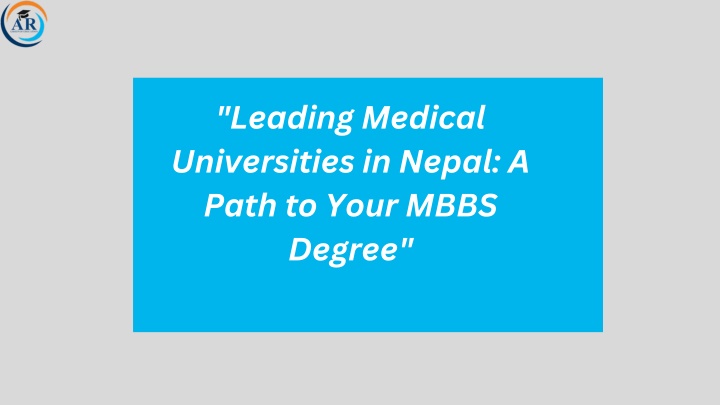 leading medical universities in nepal a path