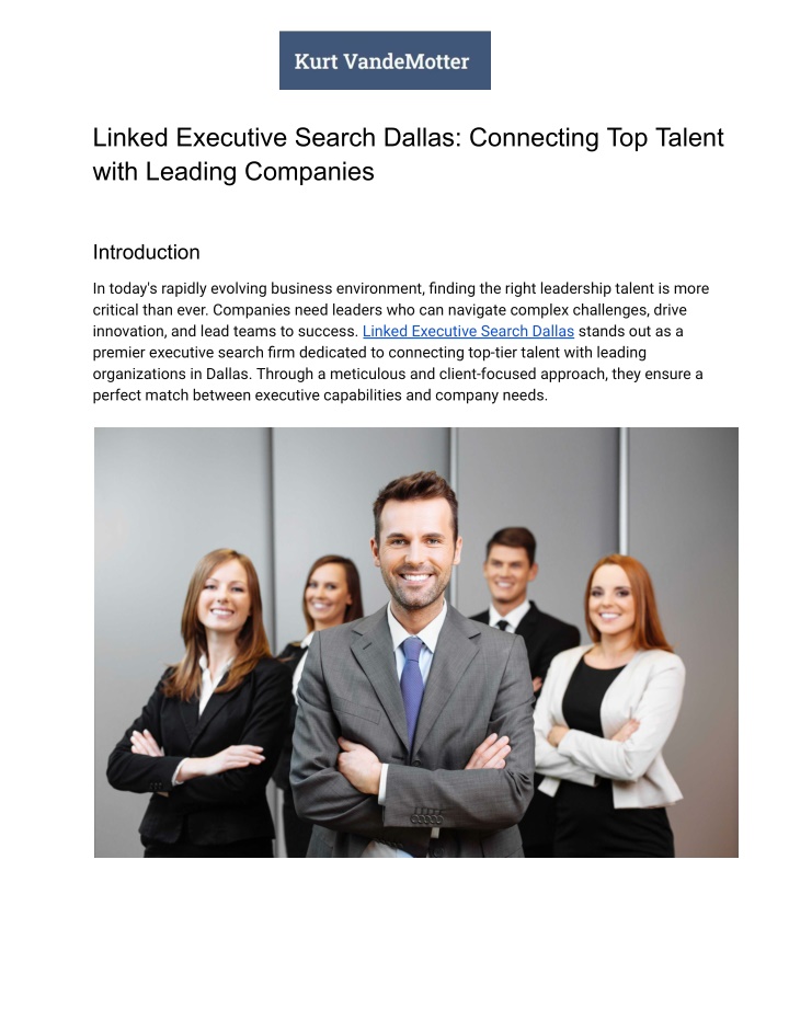 linked executive search dallas connecting