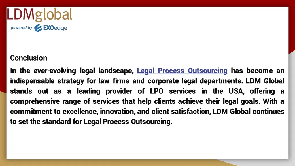 conclusion in the ever evolving legal landscape