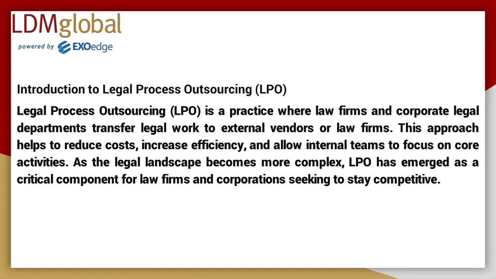 introduction to legal process outsourcing