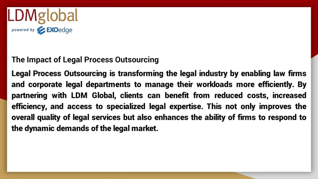 the impact of legal process outsourcing legal