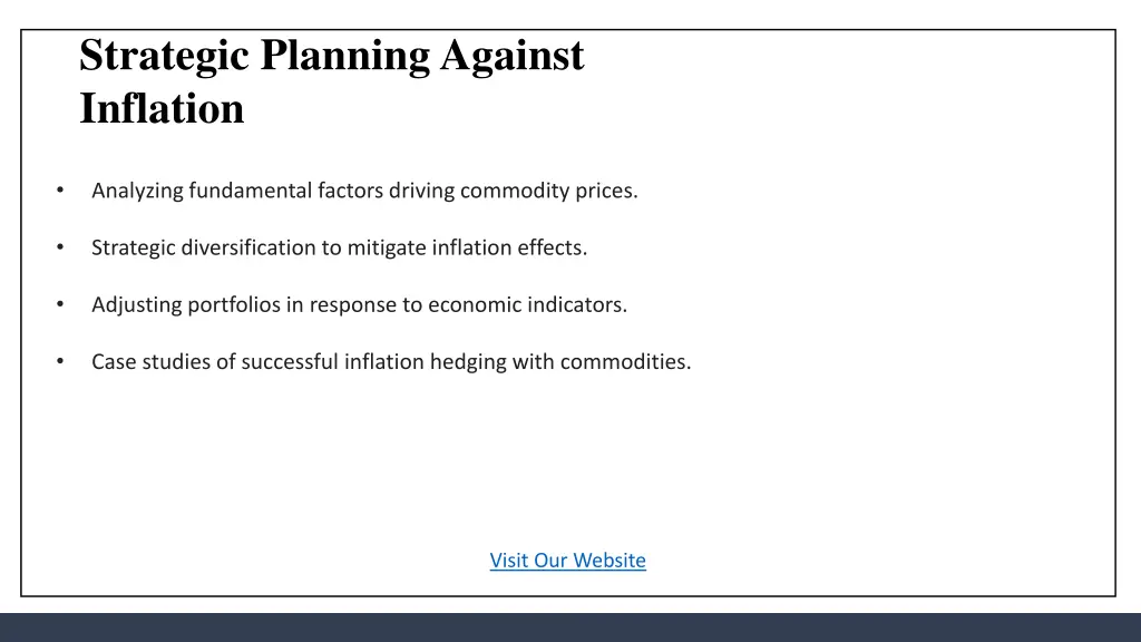 strategic planning against inflation