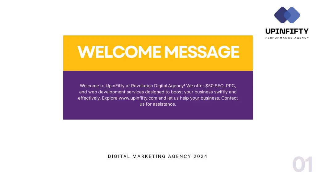 welcome to upinfifty at revolution digital agency