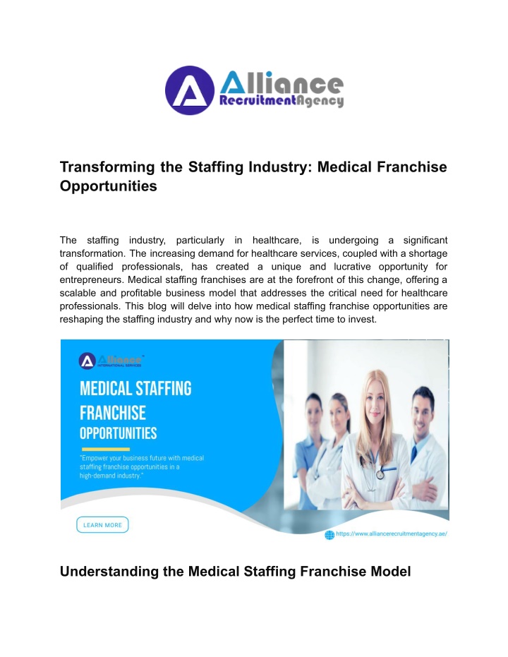 transforming the staffing industry medical