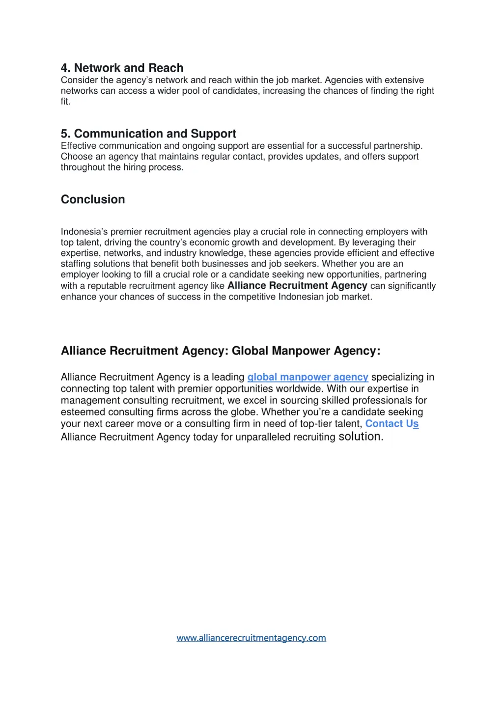 4 network and reach consider the agency s network