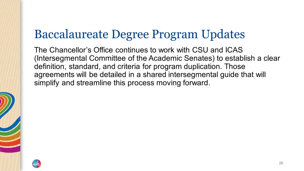 baccalaureate degree program updates 4