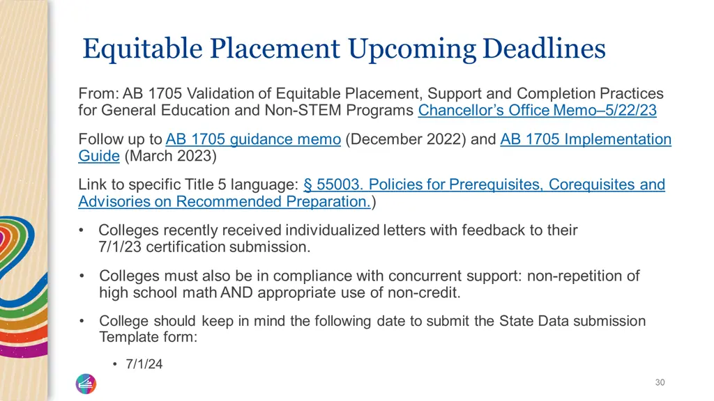 equitable placement upcomingdeadlines