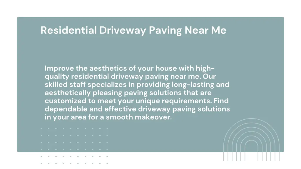 residential driveway paving near me