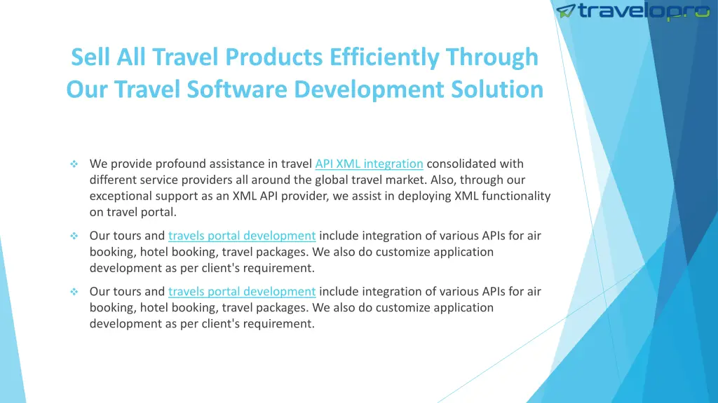 sell all travel products efficiently through