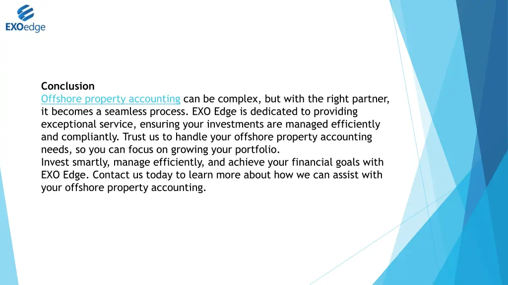 conclusion offshore property accounting