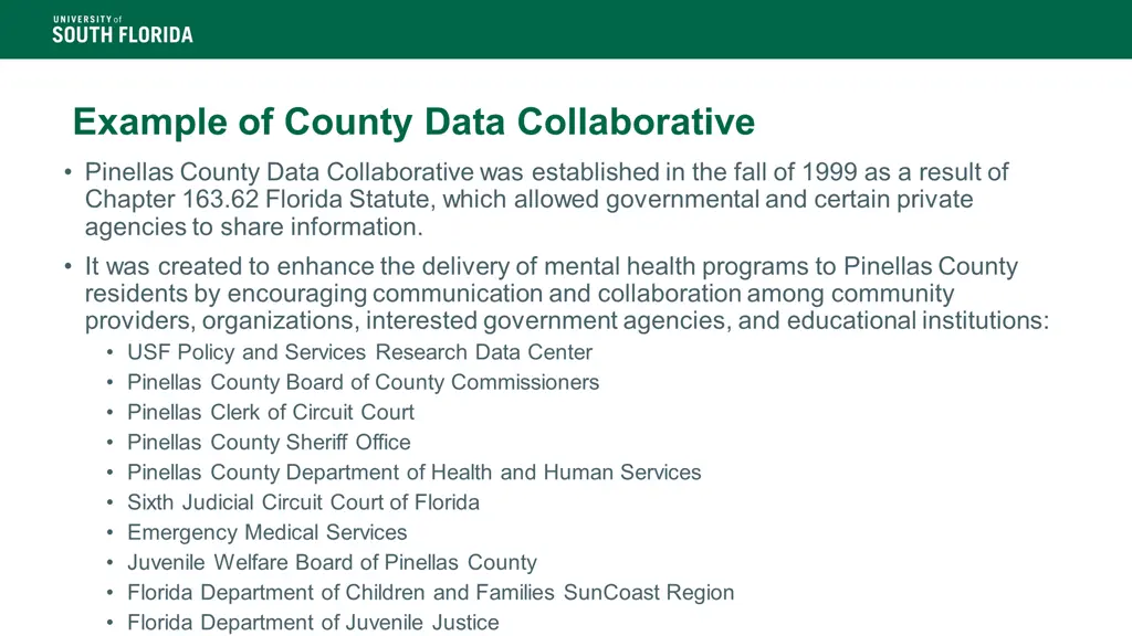 example of county data collaborative