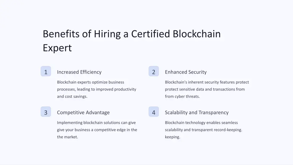 benefits of hiring a certified blockchain expert