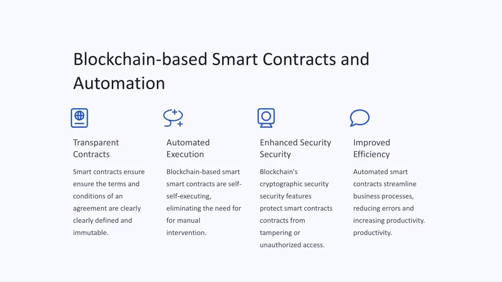 blockchain based smart contracts and automation