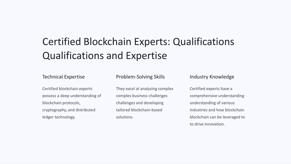 certified blockchain experts qualifications