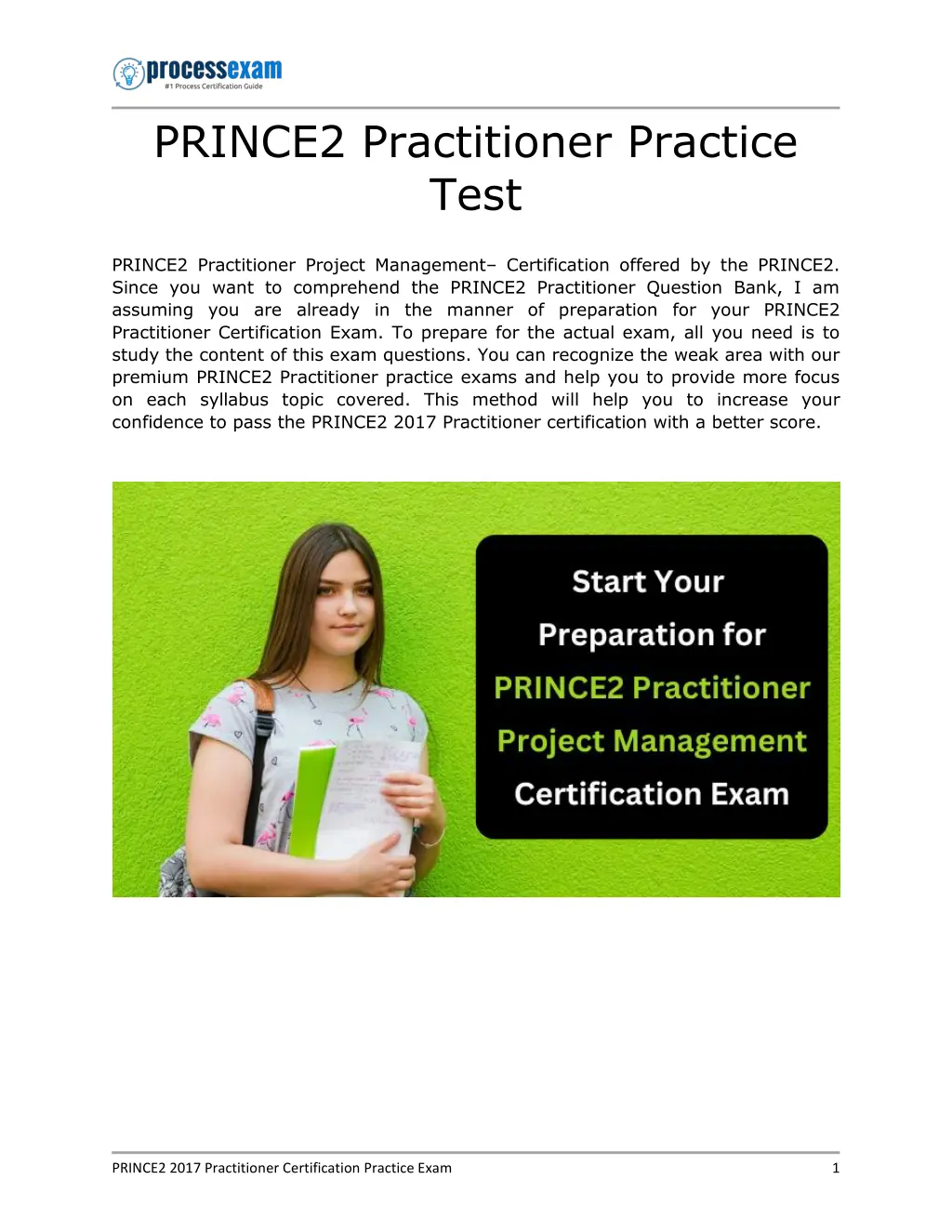 prince2 practitioner practice test