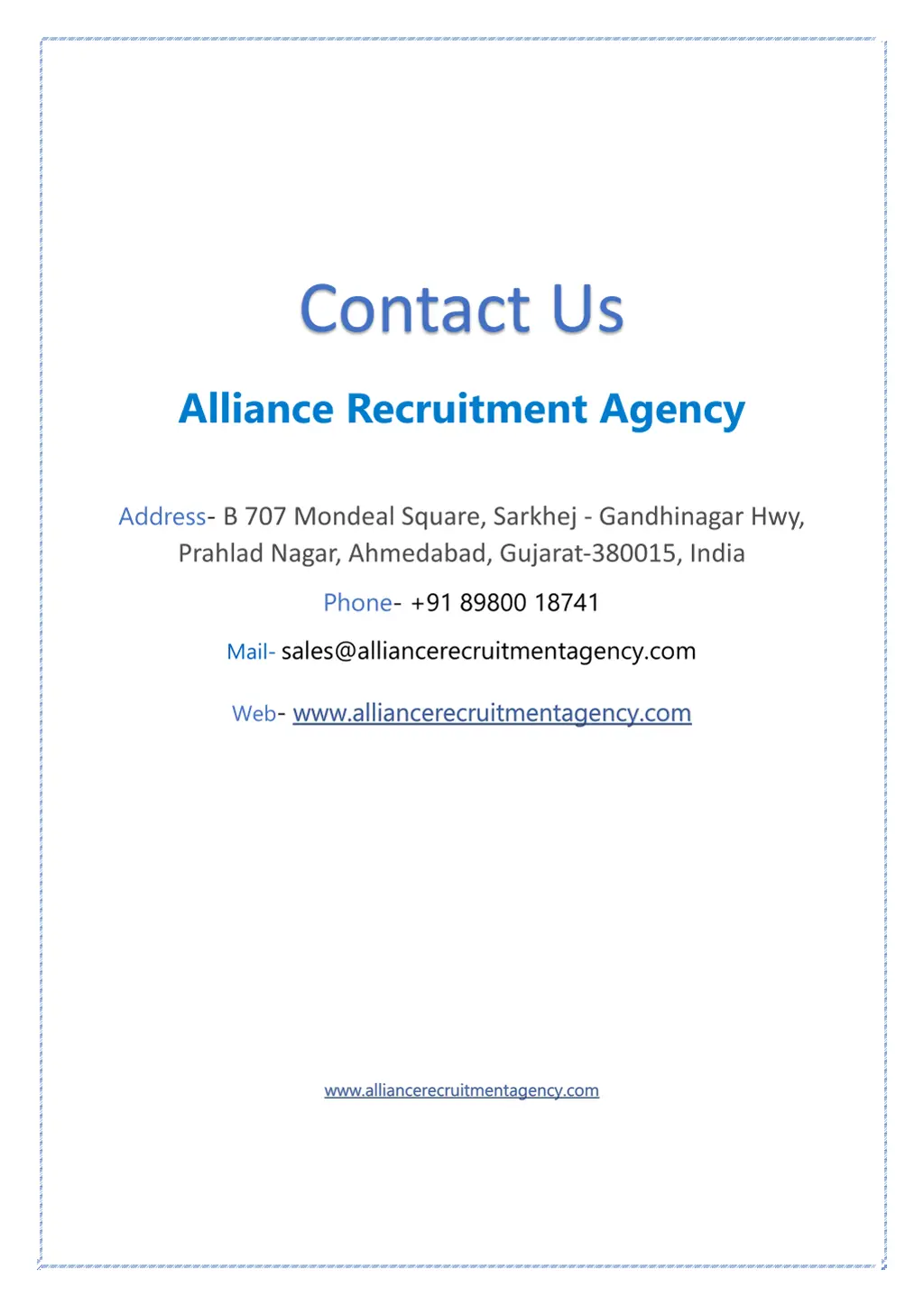 contact us