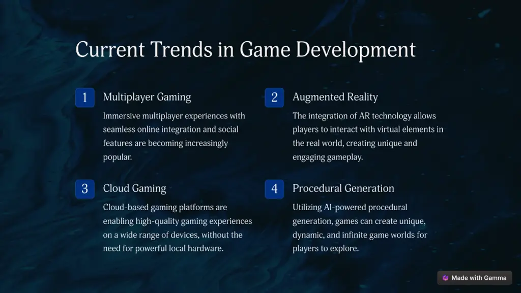 current trends in game development