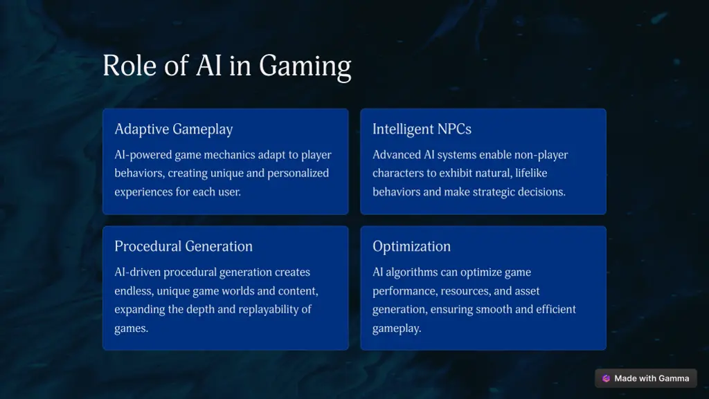 role of ai in gaming