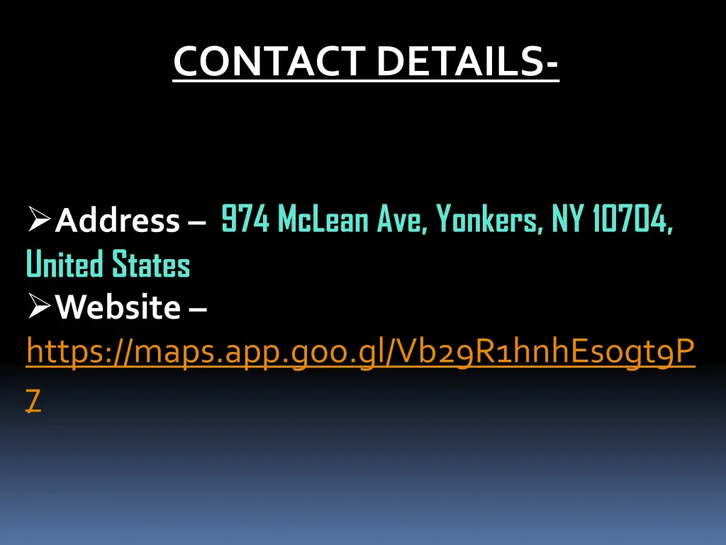 contact details