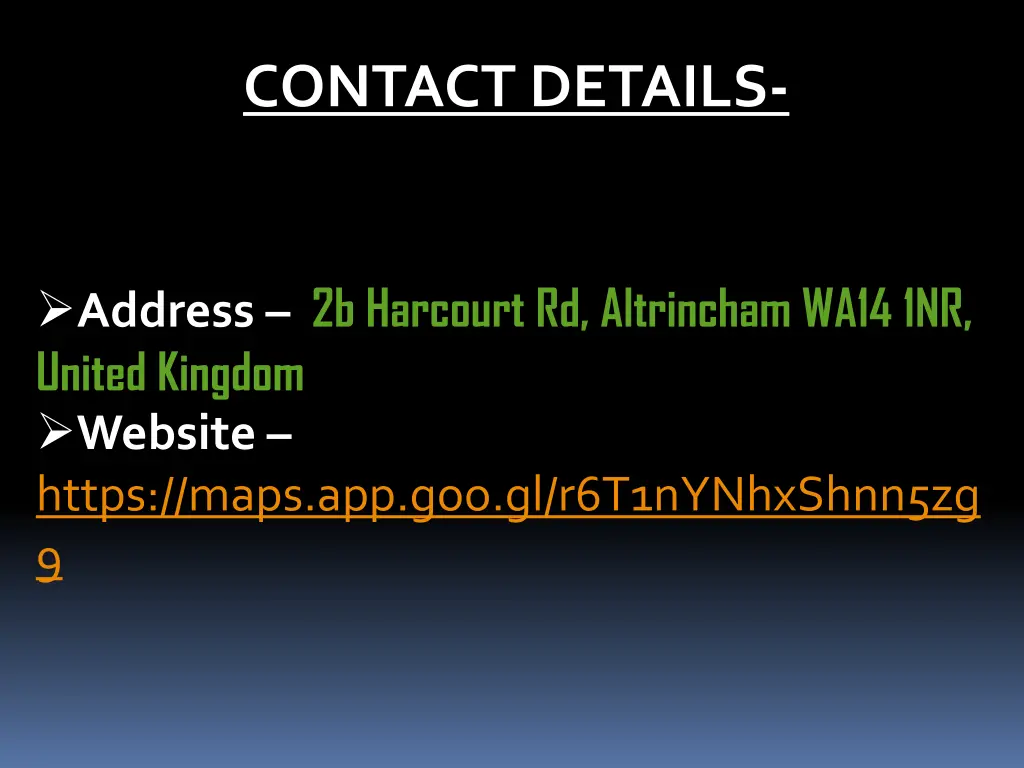 contact details