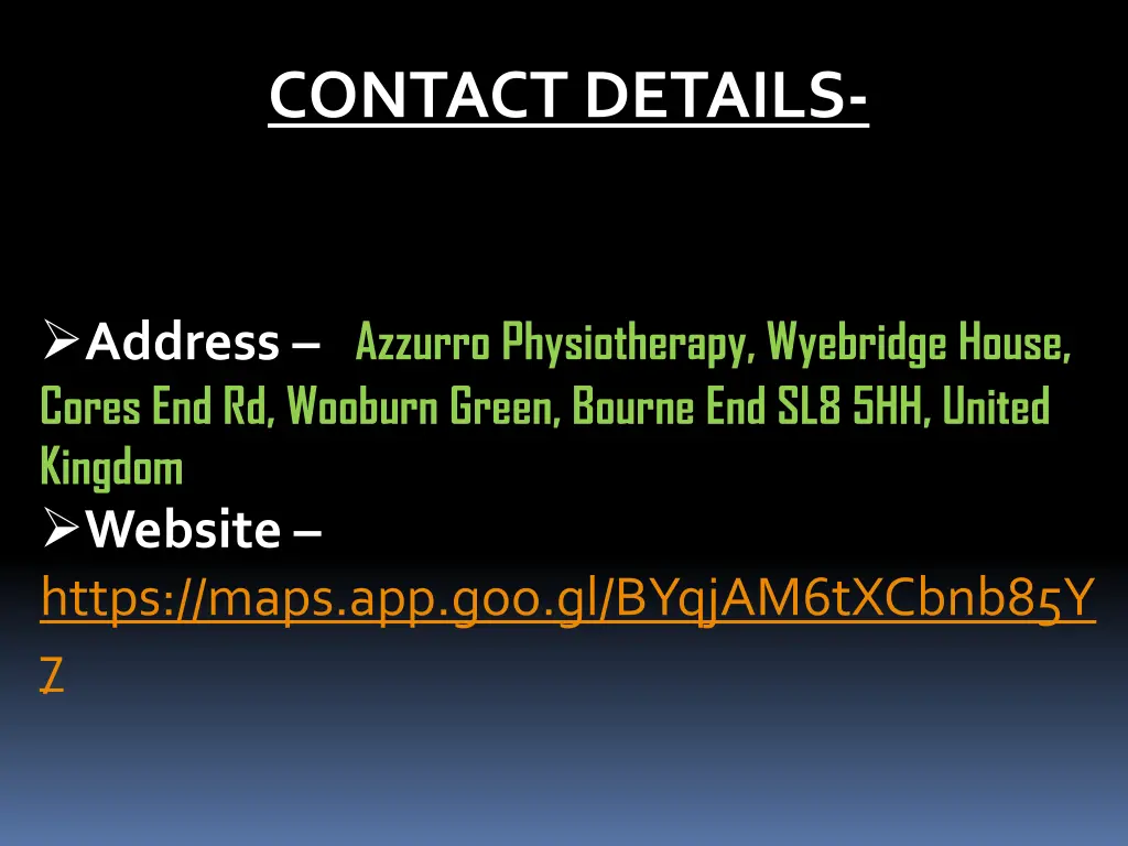 contact details