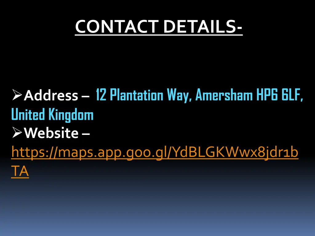 contact details