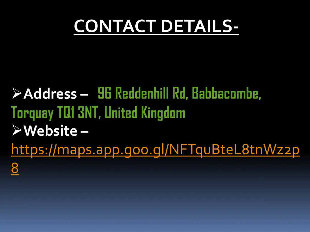 contact details