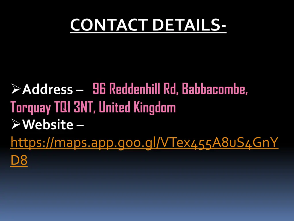 contact details