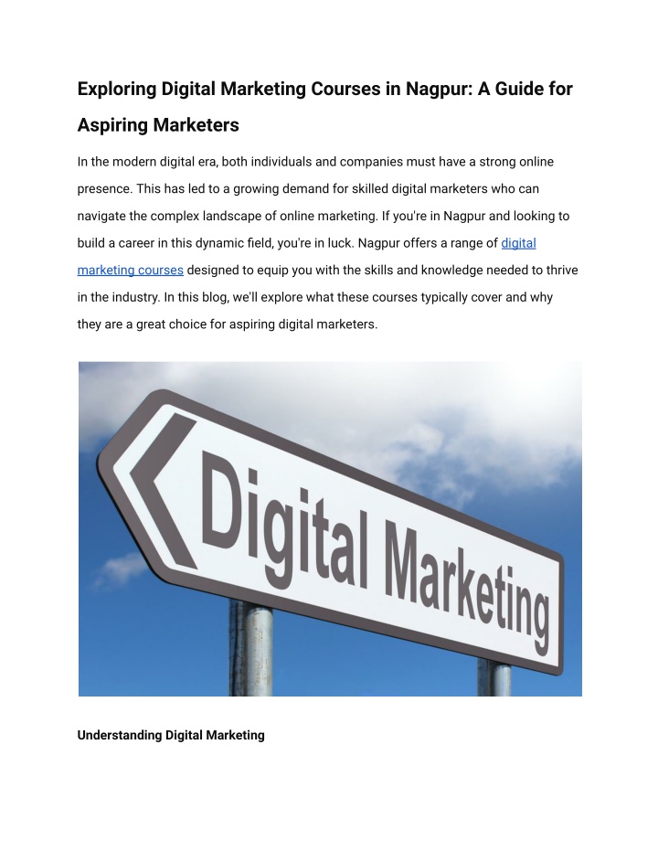 exploring digital marketing courses in nagpur