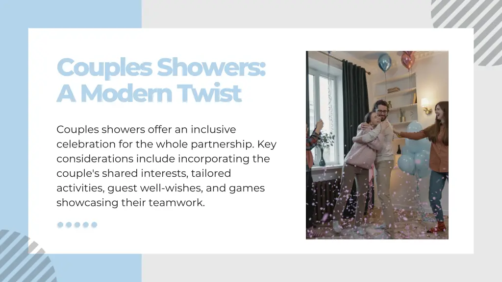 couples showers a modern twist