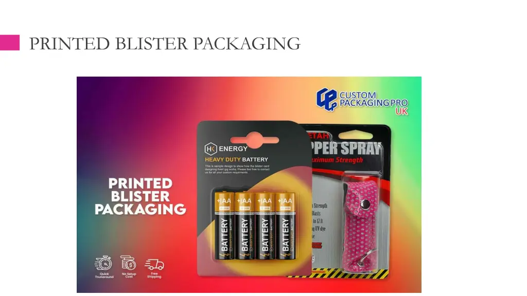 printed blister packaging