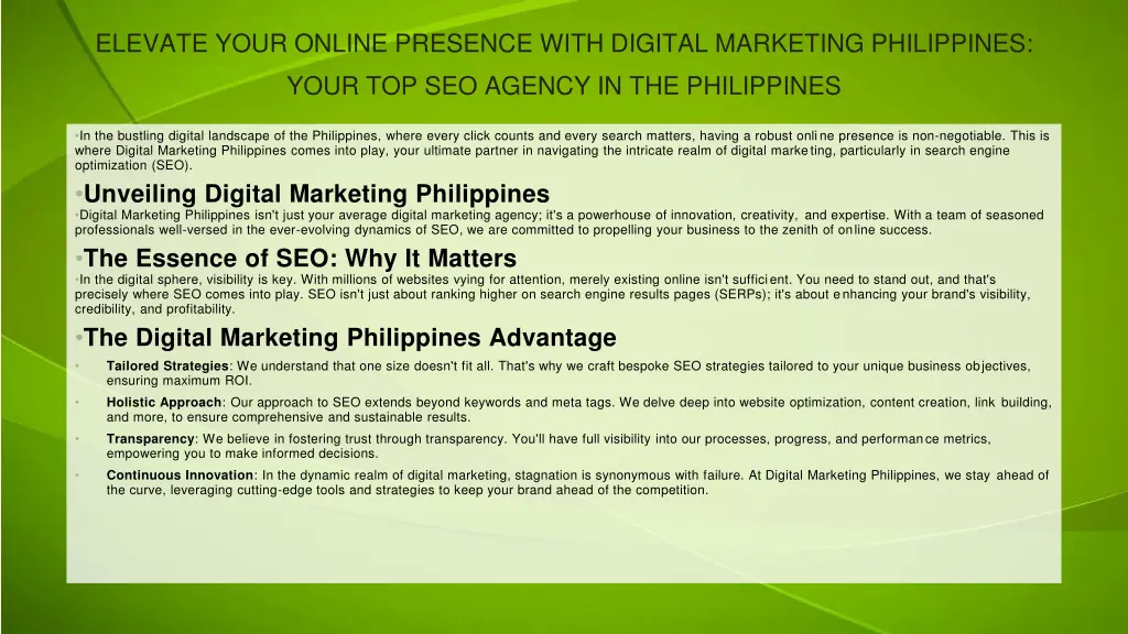 elevate your online presence with digital