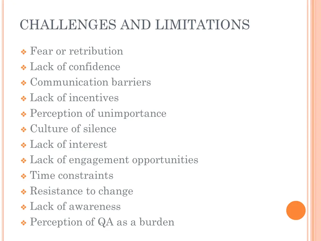 challenges and limitations