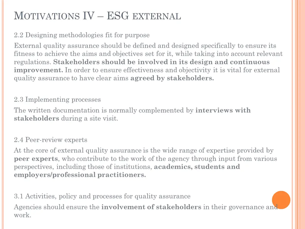 m otivations iv esg external