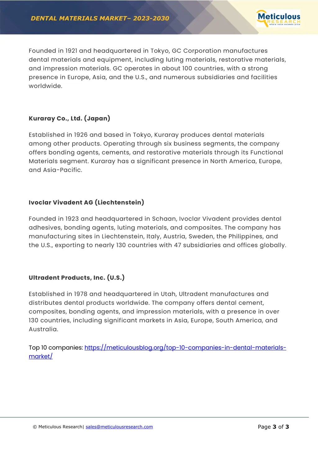 dental materials market 2023 2030 2