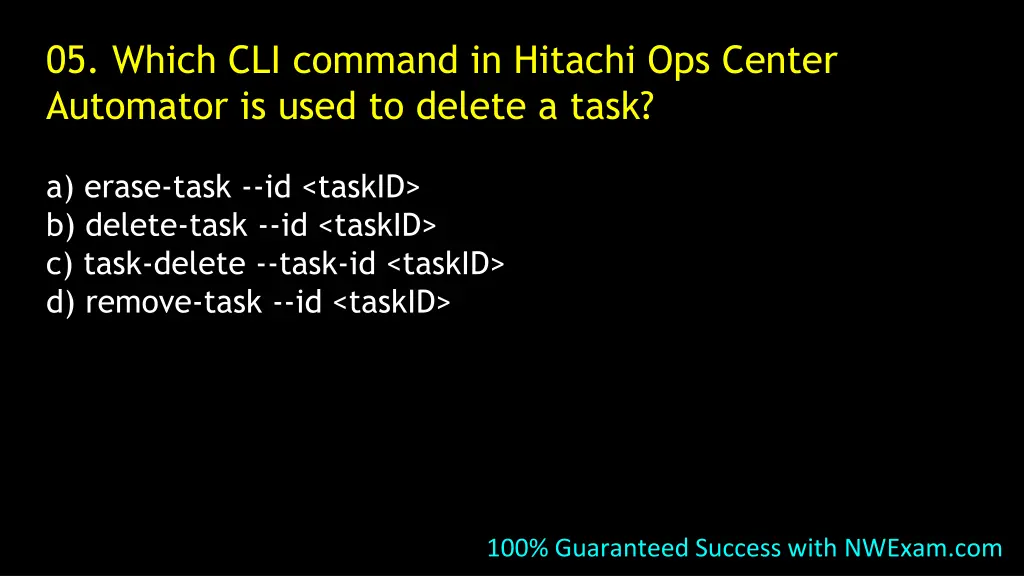 05 which cli command in hitachi ops center