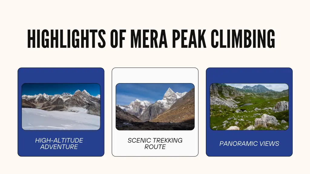 highlights of mera peak climbing