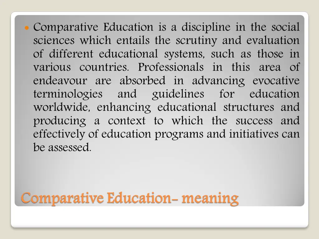 comparative education is a discipline