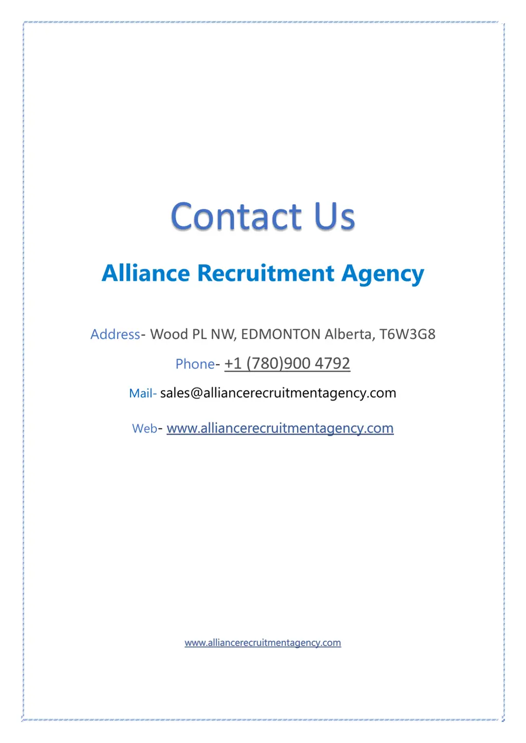 contact us