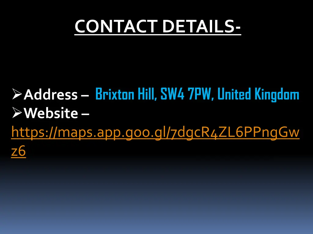 contact details